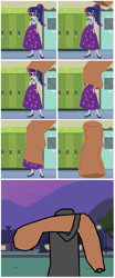 Size: 1208x2912 | Tagged: safe, artist:brightstar40k, sci-twi, twilight sparkle, human, equestria girls, g4, bagged, clothes, comic, covered, humanized, long skirt, skirt