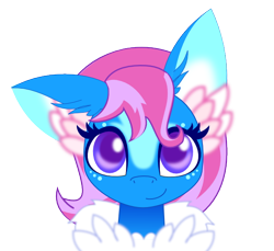 Size: 600x550 | Tagged: safe, artist:auroraswirls, oc, oc only, oc:aurora, pony, bust, chest fluff, ear fluff, simple background, smiling, solo, transparent background