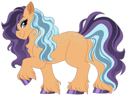 Size: 1024x780 | Tagged: safe, artist:azure-art-wave, oc, oc only, oc:black diamond, earth pony, pony, body freckles, female, freckles, mare, simple background, solo, transparent background, unshorn fetlocks