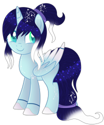 Size: 2360x2837 | Tagged: safe, artist:rukemon, oc, oc only, oc:galaxy guardian, alicorn, pony, colored wings, constellation, constellation hair, ethereal mane, female, gradient wings, high res, mare, simple background, solo, starry mane, transparent background, two toned wings, wings