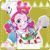 Size: 600x600 | Tagged: safe, artist:5mmumm5, part of a set, gummy, pinkie pie, alligator, equestria girls, g4, :p, anime, bow, cake, christmas, christmas tree, cute, diapinkes, female, food, frosting, hair bow, holiday, icing bag, looking at you, one eye closed, pigtails, santa claus, solo, tongue out, tree, wink