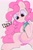 Size: 1821x2732 | Tagged: dead source, safe, artist:poneko-chan, pinkie pie, earth pony, pony, g4, 1up, bubble tea, cute, diapinkes, female, hoof hold, mare, pixiv, sitting, smiling, solo, straw