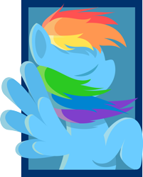Size: 1024x1273 | Tagged: safe, artist:awesomebluepony, rainbow dash, pegasus, pony, g4, abstract background, eyes closed, female, mare, profile, solo, spread wings, wings
