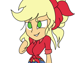 Size: 1200x1000 | Tagged: safe, artist:treble clefé, applejack, equestria girls, equestria girls specials, g4, my little pony equestria girls: better together, my little pony equestria girls: holidays unwrapped, the cider louse fools, alternate hairstyle, breasts, busty applejack, female, simple background, solo, transparent background