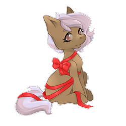 Size: 4000x4000 | Tagged: safe, artist:torisan, oc, oc:marble icing, bow, cute, freckles, looking at you, ribbon, simple background, transparent background