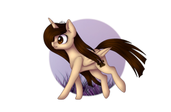 Size: 1024x667 | Tagged: safe, artist:filypaws, artist:milenamelody, oc, oc only, oc:fily paws, alicorn, pony, alicorn oc, collaboration, cutie mark, female, grass, horn, mare, ponysona, running, simple background, smiling, solo, transparent background