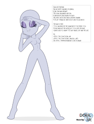 Size: 2500x3293 | Tagged: safe, artist:doraair, oc, oc only, equestria girls, g4, the other side, bald, base, breasts, eyelashes, eyes closed, featureless breasts, featureless crotch, female, high res, makeup, simple background, smiling, solo, text, transparent background