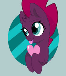 Size: 1280x1469 | Tagged: safe, artist:mezairplush, tempest shadow, pony, g4, cute, female, heart, solo, tempestbetes, tongue out