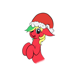 Size: 1893x1792 | Tagged: safe, artist:wapamario63, oc, oc only, earth pony, pony, christmas, commission, floppy ears, hat, holiday, santa hat, simple background, solo, transparent background, ych result