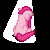 Size: 50x50 | Tagged: safe, artist:auroraswirls, pinkie pie, earth pony, pony, g4, adventure in the comments, animated, bust, clown, clown nose, female, gif, graveyard of comments, grin, light, mare, picture for breezies, pinkamena diane pie, pixel art, red nose, sharp teeth, simple background, smiling, solo, teeth, transparent background