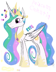 Size: 888x1150 | Tagged: safe, artist:didun850, princess celestia, alicorn, pony, g4, ethereal mane, female, hoof shoes, jewelry, mare, peytral, simple background, solo, starry mane, tiara, transparent background