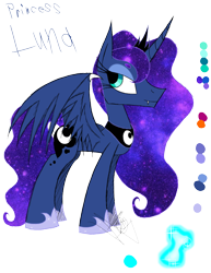 Size: 888x1150 | Tagged: safe, artist:didun850, princess luna, alicorn, pony, g4, ethereal mane, eyelashes, female, frown, galaxy mane, hoof shoes, jewelry, lidded eyes, makeup, mare, peytral, signature, simple background, tiara, transparent background