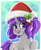 Size: 2200x2700 | Tagged: safe, artist:rivin177, oc, oc only, oc:krya, pony, unicorn, christmas, female, high res, holiday, holly, solo