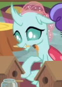 Size: 124x173 | Tagged: safe, edit, edited screencap, screencap, ocellus, changedling, changeling, g4, interseason shorts, teacher of the month (episode), bird house, classroom, cropped, cute, diaocelles, familiar, ironic, jar, mouth hold, paintbrush, similar, solo