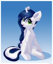 Size: 3279x3919 | Tagged: safe, artist:taneysha, oc, oc only, oc:muffinkarton, pony, unicorn, chest fluff, high res, looking at you, sitting, solo