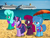 Size: 1440x1080 | Tagged: safe, artist:徐詩珮, fizzlepop berrytwist, glitter drops, spring rain, tempest shadow, twilight sparkle, alicorn, pony, unicorn, series:sprglitemplight diary, series:sprglitemplight life jacket days, series:springshadowdrops diary, series:springshadowdrops life jacket days, g4, alternate universe, base used, beach, bisexual, broken horn, clothes, cute, equestria girls outfit, female, glitterbetes, horn, lesbian, lifeguard, lifeguard spring rain, one-piece swimsuit, polyamory, ship:glitterlight, ship:glittershadow, ship:sprglitemplight, ship:springdrops, ship:springlight, ship:springshadow, ship:springshadowdrops, ship:tempestlight, shipping, springbetes, swimsuit, tempestbetes, twilight sparkle (alicorn)