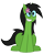 Size: 1200x1500 | Tagged: safe, artist:b-cacto, oc, oc only, oc:prickly pears, earth pony, pony, 2020 community collab, derpibooru community collaboration, female, flower, flower in hair, glasses, looking at you, mole, simple background, sitting, smiling, solo, transparent background