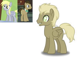 Size: 1280x956 | Tagged: safe, artist:purplepotato04, derpy hooves, doctor whooves, time turner, oc, g4, female, male, offspring, parent:derpy hooves, parent:doctor whooves, parents:doctorderpy, ship:doctorderpy, shipping, straight