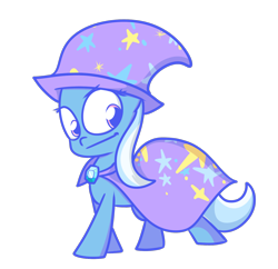 Size: 1280x1238 | Tagged: safe, artist:fisherpon, trixie, pony, unicorn, g4, cape, clothes, female, hat, solo, trixie's cape, trixie's hat