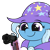 Size: 1381x1391 | Tagged: safe, artist:ljdamz1119, trixie, pony, unicorn, g4, :j, cape, clothes, delet this, female, gun, handgun, hat, levitation, m1911, magic, pistol, remake, simple background, smiling, solo, telekinesis, transparent background, trixie's cape, trixie's hat, weapon