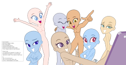 Size: 2751x1434 | Tagged: safe, artist:doraair, oc, oc only, equestria girls, g4, i'm on a yacht, spoiler:eqg series (season 2), armpits, bald, base, breasts, cellphone, crossed arms, dreamworks face, featureless breasts, female, grin, phone, pointing, pose, selfie, smartphone, smiling, smirk, text