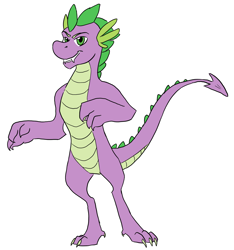 Size: 3046x3252 | Tagged: safe, artist:phobicalbino, spike, dragon, g4, alternate design, headcanon, high res, male, older, older spike, simple background, solo, white background, wingless