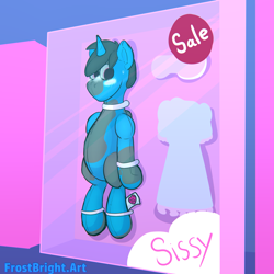 Size: 4000x4000 | Tagged: safe, artist:frostyb, oc, oc only, object pony, original species, pony, beanie babies, inanimate tf, male, plushie, plushification, ponified, sissy, sissyfication, solo, toy, transformation