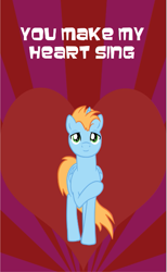 Size: 427x694 | Tagged: safe, artist:glittering-pony, oc, oc only, oc:harmony star, alicorn, pony, alicorn oc, heart, horn, male, raised hoof, solo, stallion, text