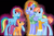 Size: 3903x2579 | Tagged: safe, artist:thehaywaiianhorse, bow hothoof, rainbow dash, scootaloo, windy whistles, pegasus, pony, g4, family, female, high res, siblings, sisters