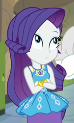 Size: 439x728 | Tagged: safe, edit, edited screencap, screencap, rarity, equestria girls, g4, my little pony equestria girls: choose your own ending, sock it to me, cropped, crossed arms, female, solo