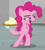 Size: 583x655 | Tagged: safe, screencap, pinkie pie, earth pony, pony, g4, my little pony: friendship is magic, the last laugh, cropped, female, food, lidded eyes, mare, open mouth, pie, raised hoof, solo