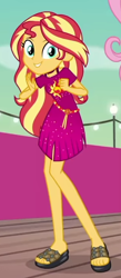 Size: 320x731 | Tagged: safe, screencap, sunset shimmer, equestria girls, g4, i'm on a yacht, spoiler:eqg series (season 2), cropped, feet, female, legs, sandals