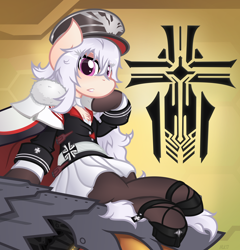 Size: 2948x3076 | Tagged: safe, artist:mrlolcats17, earth pony, pony, aircraft carrier, azur lane, cape, clothes, high res, iron blood, kms graf zeppelin, ponified, shipmare, solo, vector