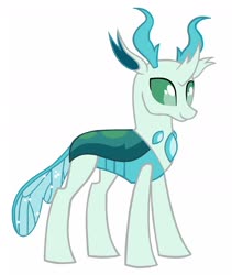 Size: 1296x1536 | Tagged: safe, artist:avatarmicheru, oc, oc only, changedling, changeling, male, offspring, parent:pharynx, parent:queen chrysalis, parents:chrysarynx, simple background, solo, white background