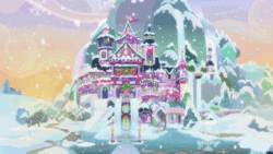 Size: 800x450 | Tagged: safe, screencap, g4, the hearth's warming club, animated, gif, hearth's warming eve, no pony, school of friendship, snow