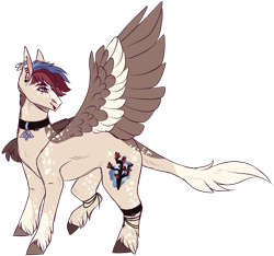 Size: 2383x2234 | Tagged: safe, artist:sleepy-nova, oc, oc only, oc:water color, pegasus, pony, choker, high res, male, simple background, solo, stallion, transparent background