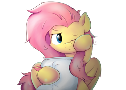 Size: 7700x5500 | Tagged: safe, artist:11future, fluttershy, pegasus, pony, g4, absurd resolution, cheek fluff, cute, female, mare, messy mane, morning ponies, one eye closed, pillow, rubbing eyes, shyabetes, simple background, solo, transparent background