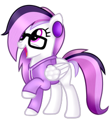 Size: 2213x2480 | Tagged: safe, artist:cindystarlight, oc, oc only, pegasus, pony, female, glasses, headphones, high res, mare, simple background, solo, transparent background
