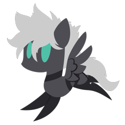 Size: 2100x2100 | Tagged: safe, artist:showtimeandcoal, oc, oc only, oc:loki, pegasus, pony, chibi, choker, clothes, commission, cute, high res, icon, simple background, socks, solo, transparent background, ych result