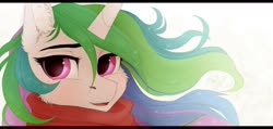 Size: 1920x912 | Tagged: dead source, safe, artist:vird-gi, princess celestia, pony, g4, bust, cheek fluff, clothes, crying, cute, cutelestia, ear fluff, female, head only, mare, open mouth, portrait, scarf, solo