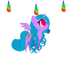 Size: 500x400 | Tagged: safe, artist:auroraswirls, oc, oc only, oc:aurora swirls, alicorn, pony, alicorn oc, animated, base used, chibi, female, gif, horn, mare, simple background, solo, transparent background