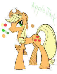 Size: 888x1150 | Tagged: safe, artist:didun850, applejack, earth pony, pony, g4, female, freckles, hat, mare, raised hoof, signature, simple background, smiling, solo, transparent background