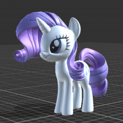 Size: 420x420 | Tagged: safe, artist:andrew hickinbottom, red frog digital limited, rarity, pony, unicorn, g4, my little pony ar guide, 3d, animated, female, gif, idle animation, mare, solo, unity