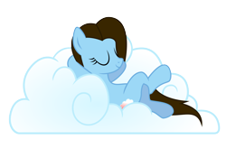 Size: 5000x3500 | Tagged: safe, artist:northernthestar, oc, oc only, oc:hazel blue, pony, absurd resolution, cloud, eyes closed, female, mare, simple background, solo, transparent background