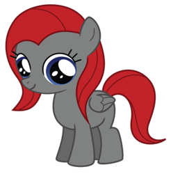 Size: 368x370 | Tagged: safe, artist:elenakm, oc, oc only, oc:gallop crush, pegasus, pony, female, filly, simple background, smiling, solo, transparent background