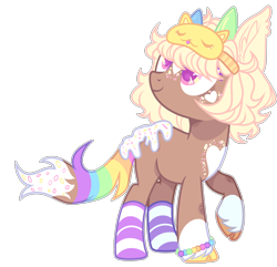 Size: 1024x989 | Tagged: safe, artist:chococolte, oc, oc only, original species, pony, cloven hooves, female, mare, simple background, solo, transparent background