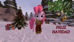 Size: 1024x576 | Tagged: safe, artist:juanjobelic, pinkie pie, g4, 3d, christmas, holiday, source filmmaker