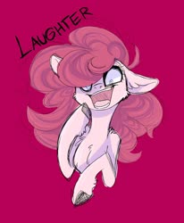 Size: 1280x1556 | Tagged: safe, artist:sourcreamss, pinkie pie, earth pony, pony, g4, female, laughing, solo