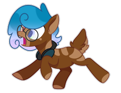 Size: 6226x4807 | Tagged: safe, artist:chococolte, oc, oc only, oc:dawn kiss, deer, deer pony, original species, absurd resolution, female, glasses, heterochromia, simple background, solo, transparent background
