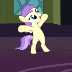 Size: 410x410 | Tagged: safe, edit, edited screencap, screencap, alula, pluto, earth pony, pegasus, pony, a hearth's warming tail, g4, animated, avatar, bipedal, cartoon physics, christmas, crashed, cropped, crushed, female, gif, hearth's warming eve, holiday, ouch, present, smashing, solo, square, twitch, twitching